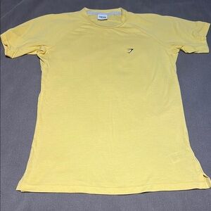 Gymshark Men's Yellow T-Shirt Sz Small